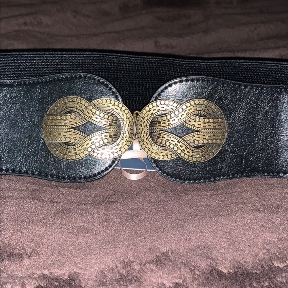 ModCloth Black Belt size XL stretchy Brand New